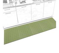 Tappeto passatoia Itaca, per cucina e corridoio, antiscivolo, lavabile, fino a 5 m di lunghezza, 200 x 50 cm, colore: verde