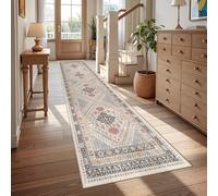 Tappeto passatoia lavabile 2x10, blu/rosso/multicolore per ingresso | Tappeto passante funzionale 2x10 nei colori blu, rosso e multicolore: lavabile per una facile manutenzione, ideale per