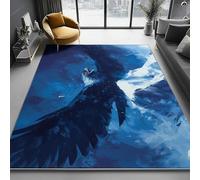 Tappeto Passatoia Lavabile Antiscivolo Blu scuro, Pelo Corto Morbido Stampato Aquila del film Iceberg, Tappeto Rettangolare Leggero per Corridoio Ingresso, Camera 90 x 150 cm