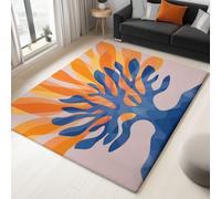 Tappeto Passatoia Lavabile Antiscivolo Giallo, Pelo Corto Morbido Stampato Albero della vita tridimensionale, Tappeto Rettangolare Leggero per Corridoio Ingresso, Camera 60 x 90 cm