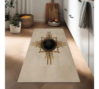 Tappeto Passatoia Lungo 40 x 120 cm, Corridore Antiscivolo per Corridoio Retrò Geometrico Rettangolo Strisce - Tappeto Lavabile Arte Astratta per Cucina Ingresso Bagno Camera Scale