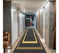 Tappeto passatoia Lungo per corridoio, Tappeto passatoia Stretto Nero Lavabile Antiscivolo per Scale corridoio 1 m 1,5 m 2 m 2,5 m 3 m 3,5 m 4 m 4,5 m 5 m 6 m Tappetino per Ingresso Extra Lungo (Size