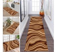 Tappeto passatoia per corridoio, antiscivolo, 40 x 240 cm, colore rosso caramello, design moderno, venduto al metro, per cucina, corridoio, soggiorno, camera da letto, soggiorno, cattura lo sporco