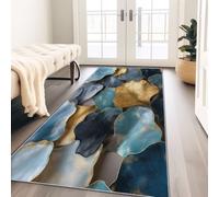 Tappeto passatoia per corridoio, antiscivolo, multicolore, 60 x 180 cm, moderno, chic, astratto, con piante e foglie, lavabile, lungo, per ingresso, camera da letto, lavanderia, soggiorno