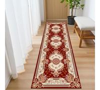 Tappeto passatoia tradizionale per corridoio, passatoie rosse a pelo corto con supporto antiscivolo Camera da letto Soggiorno Bagno Tappeti per aree strette Larghezza 60 cm 70 cm 80 cm ( Size : 80×250