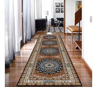 Tappeto passatoia vintage per ingresso, balcone, corridoio, 1m 1,5m 2m 2,5m 3m 3,5m 4m 4,5m 5m 5,5m 6m Tappeti lunghi e stretti, decoro a pelo corto Tappetini rettangolari - Lunghezza personalizzata (