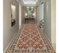 Tappeto passatoia vintage rosso per corridoio, tappeto lungo lavabile antiscivolo per scale corridoio hotel, 1 m 1,5 m 2 m 2,5 m 3 m 3,5 m 4 m 4,5 m 5 m 6 m Zerbino d'ingresso extra lungo ( Size : 100