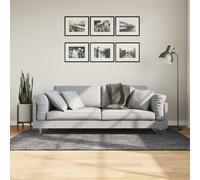 Tappeto Pelo Corto HUARTE Morbido Lavabile Antracite 100x200 cm