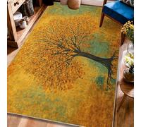 Tappeto per area albero, autunno natura foglie radici autunno arancione tappeti a pelo basso resistente allo sbiadimento tappeti estetici per la casa per soggiorno, camera da letto, aula appartamento