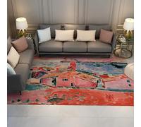 Tappeto per area artistica ad acquerello 100x150cm Famoso dipinto Tappetino per cottage di campagna stampa a pelo corto per soggiorno sala da pranzo camera da letto casa colonica