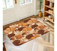 Tappeto per area cani, giocoso cuccioli carini che dormono nessuno marrone spugna a pelo basso zerbino per interni tappeto accenti tappeto non perde bagno ingresso cucina comodino decorazione 2 'x 3'