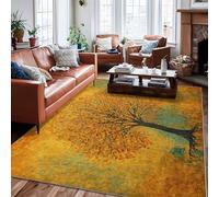 Tappeto per area degli alberi, autunno natura foglie radici autunno arancione a pelo basso morbido rettangolare tappeto antimacchia tappeto per soggiorno, camera da letto, corridoio, scrivania