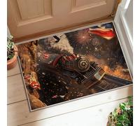 Tappeto per area del treno, vintage rustico aquila fuochi d'artificio indipendenza rosso retro antiscivolo zerbino rettangolare stampa accenti tappeto bagno ingresso cucina comodino decorazione 2 'x 3