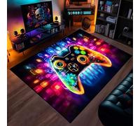 Tappeto per area di gioco, tappetino in gomma con controller di gioco, 80 x 120 cm, antiscivolo, protezione per il pavimento, tappeto morbido per comodino per bambini, soggiorno, decorazione per la