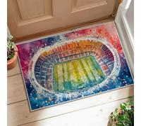 Tappeto per area stadio, sport dinamico spettatori campo estivo verde antiscivolo retro estetico zerbino rettangolare accenti tappeto lavanderia bagno porta ingresso decorazione 2 'x 3'