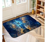 Tappeto per area statua, celebrativo moderno paesaggio pirotecnico paesaggio urbano 4 luglio blu zerbino antiscivolo rettangolare stampa accenti tappeto bagno ingresso comodino porta decorazione 2 'x
