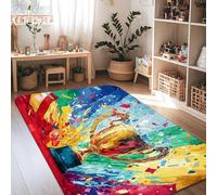 Tappeto per area trofeo, celebrativo moderno coriandoli Splash Celebration oro antiscivolo bordo bordo tappeto rettangolare tappeto per la casa tappeto per soggiorno, camera da letto, corridoio