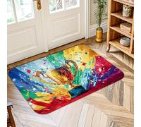 Tappeto per area trofeo, celebrativo moderno coriandoli Splash Celebration oro antiscivolo morbido zerbino tappeto antimacchia lavanderia bagno porta ingresso decorazione 5 'x 3'