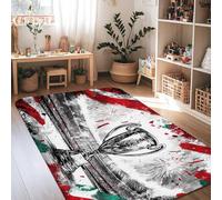 Tappeto per area trofeo, per celebrazioni sportive, fuochi d'artificio e stadio, rosso, antiscivolo, morbido, rettangolare, resistente alle macchie, per soggiorno, camera da letto, sotto il letto