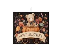 Tappeto per asciugare piatti di Halloween, tappetino per scolapiatti in microfibra, motivo: zucca vintage, 40,6 x 45,7 cm