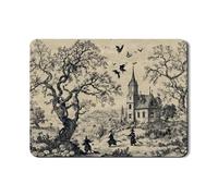 Tappeto per asciugare stoviglie vintage di Halloween per piano di lavoro da cucina, tappetino in gomma assorbente bianco e nero, decorazione gotica in pelliccia sintetica, 45,7 x 61 cm