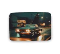 Tappeto per auto da corsa, grande, in velluto di corallo, con retro in gomma, antiscivolo, tappetino da bagno elegante, lavabile, per sala giochi, 50 x 80 cm