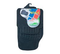 Tappeto per Auto Nero 69x43cm Universale 100% PVC 4pz Nero
