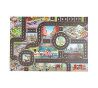 Tappeto Per Auto - Tappetino Da Gioco In Nylon, 83x57 Cm, Robusto Design Educativo | Superficie Di Gioco Interattiva Per Città, Facile Da Riporre, Tappetino Per La Sala Giochi Dei Bambini, At