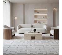 Tappeto per balcone design 3D moderno resistente alle intemperie lavabile durevole resistente crema 160x230 cm cucina balcone terrazza OEKO-TEX idoneo per riscaldamento a pavimento