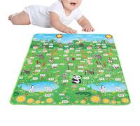 Tappeto Per Bambini 200 X 180 Cm Tappetino A Doppia Faccia Per Gattonamento