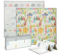 Tappeto per Bambini con Lettere 194x176,5x1,5 cm Superficie Impermeabile in XPE Multicolore