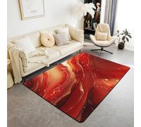 Tappeto per bambini con motivo marmo, con texture rocciosa, lussuoso, tappetino da ingresso per ragazze e ragazzi, tappeto antiscivolo alla moda retrò, decorazione per divano e soggiorno, 1,5 x 1,8 m