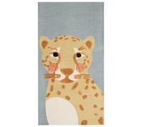 Tappeto per bambini cotone giallo e verde motivo leopardo 80 x 150 cm TANGSE