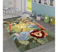 Paco Home Tappeto per bambini giungla con animali verde, Dimensione:120x170 cm