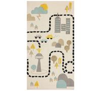 Tappeto per bambini motivo urbano in cotone multicolore 80 x 150 cm Sazak