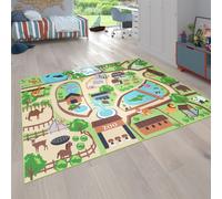 Tappeto per bambini, tappeto da gioco per le camere dei bambini, zoo con tigre,