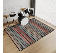 Tappeto per batteria 100 x 140 cm Tappetino rettangolare insonorizzato per batteria elettro tappeti antiscivolo per batteria accessori per batteria PianoElectro DrumKit batteria elettrica (multicolore