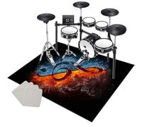 Tappeto per Batteria Professionale Tappetino Insonorizzato 230 x 180 cm Tappeto Drum Tappeto a Tamburo Tappetino per Batteria Elettronica Tappetino per Tamburo Insonorizzato Tappetini per Batterie