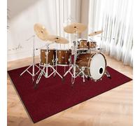 Tappeto per Batteria, Tappetino per Batteria e Percussioni 160 x 140 cm Tappeti Rettangolari Antiscivolo per Batteria Elettroniche Rullante Acustica Grancassa, Tappeto a Tamburo Insonorizzato