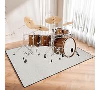 Tappeto per Batteria, Tappetino per Batteria e Percussioni 180 x 160 cm Tappeti Rettangolari Antiscivolo per Batteria Elettroniche Rullante Acustica Grancassa, Tappeto a Tamburo Insonorizzato