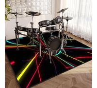 Tappeto per Batteria, Tappeto Insonorizzato per Batterie Elettroniche, Coperta Tamburo Professionale, 140 x 100 cm Tappetino per Batteria per Rullante Acustica Grancassa e Altri Strumenti Musicali