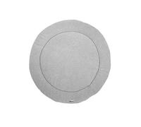 Tappeto per box Meyco Knit Basic Velvet rotondo (tappeto per, design rotondo, lato superiore: 100% cotone lavorato a maglia, particolarmente morbido e confortevole, diametro: 95 cm), grigio melange