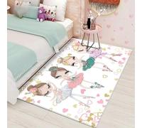 Tappeto Per Camera Da Letto Per Ragazza 3D Ballerina Dei Cartoni Animati Per Camera Dei Bambini In Memory Foam In Flanella Rugs Per Bambino Gattonare Gioco Soggiorno Carpet 50 X 80 Cm -1F0W/I5X3-7