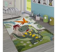 Tappeto per Cameretta dei bambini Grazioso Dinosauri Giungla Vulcano Effetto 3-D