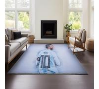 Tappeto Per Camerette, Lionel Messi, Stile Sportivo, Antiscivolo, Lavabile, Accessorio Decorativo Per La Sala Giochi (Messi 01,100x150cm)