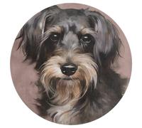 Tappeto per cani, lavabile, rotondo, antiscivolo, per soggiorno, morbido, lavabile, per camera da letto, moderno, corallo, per camera da letto, idea regalo, 80 x 80 cm