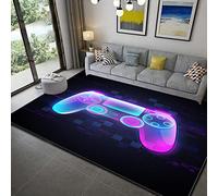 Tappeto per Controller di Gioco Antiscivolo Tappetino Porta Soggiorno Camera da Letto Gioco per Bambini Tappetino Strisciante Adolescenti Ragazzi Graffiti Game Console rug (Viola,120x160 cm)