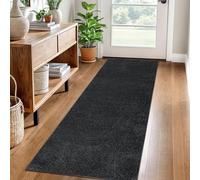Tappeto per Corridoio Lungo 60 x 260 cm Tappeto Passatoia Cucina Antiscivolo Lavabile Tappeto Runner per Corridoio Tappeto Ingresso Casa Moderno Tappeto Passatoia per Corridoio Cucina Lavanderi Nero