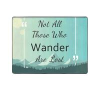 Tappeto per decorazione soggiorno, morbido, lavabile, per camera da letto, 160 x 122 cm, con scritta in inglese "Not All Those Who Wander are Lost1", per interni, camera da letto e soggiorno