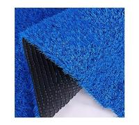 Tappeto per esterni e interni, 3 cm di spessore, blu, con fori di scarico, perfetto per parco giochi, cortile, patio, tappeto erboso resistente (61 x 89 cm)